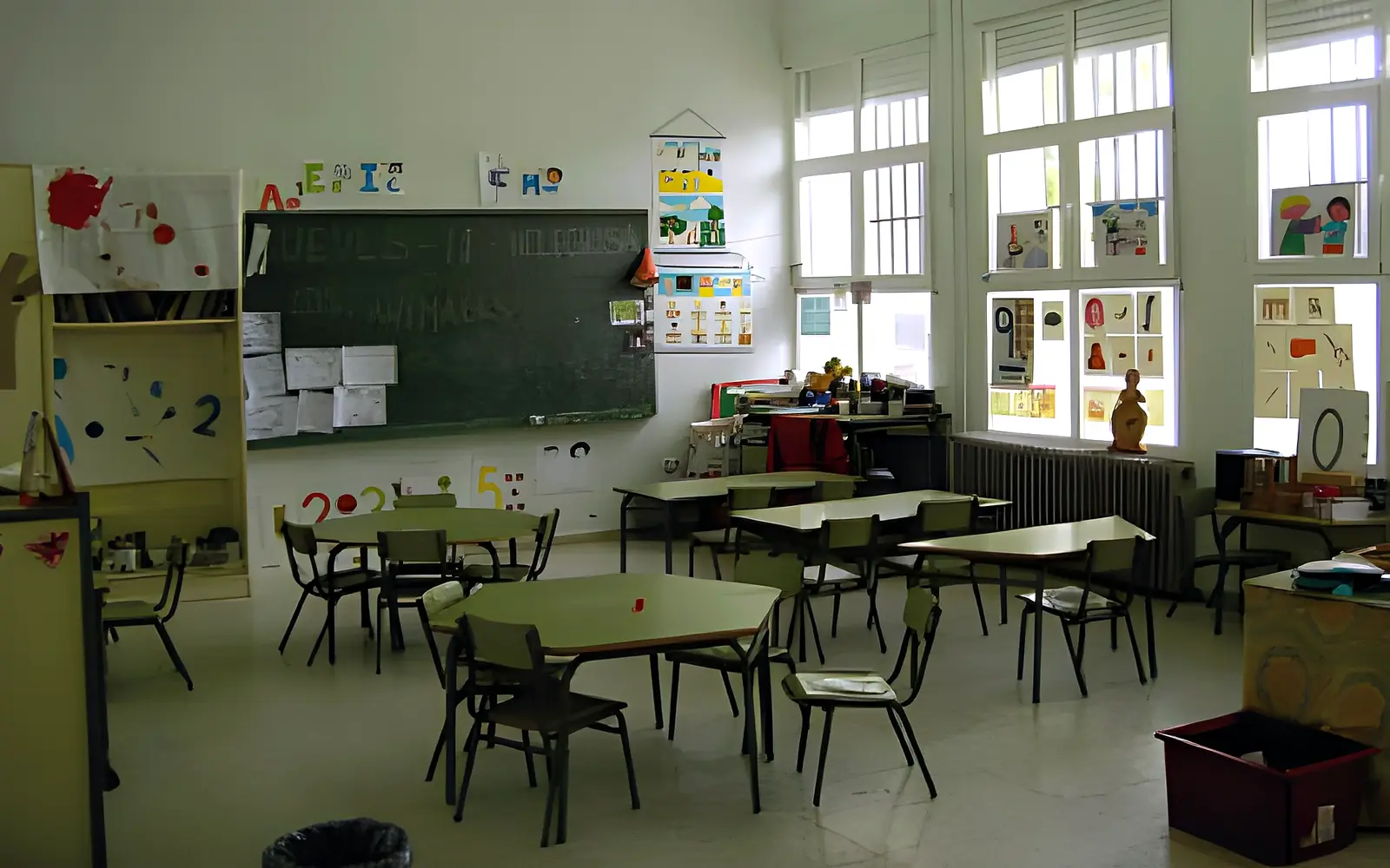 Aula del Colegio Faustino de Benajarafe donde se dan las clases de inglés